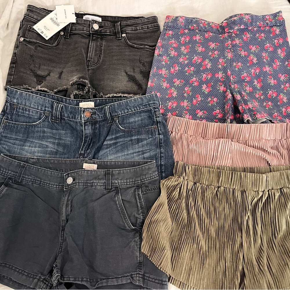 Shorts BUNDLE lot 6 pairs total! Zara, J. Crew) BNWT